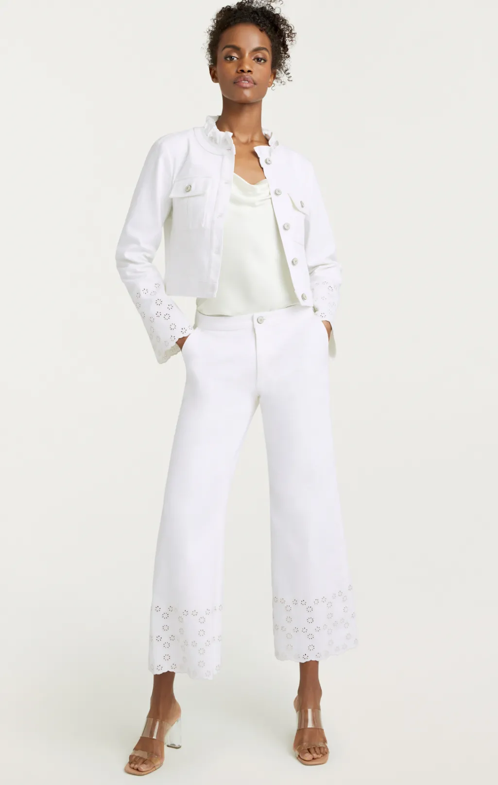 Cinq à Sept Floral Eyelet Matilde Jacket White New