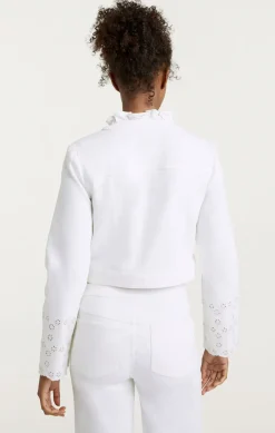 Cinq à Sept Floral Eyelet Matilde Jacket White New
