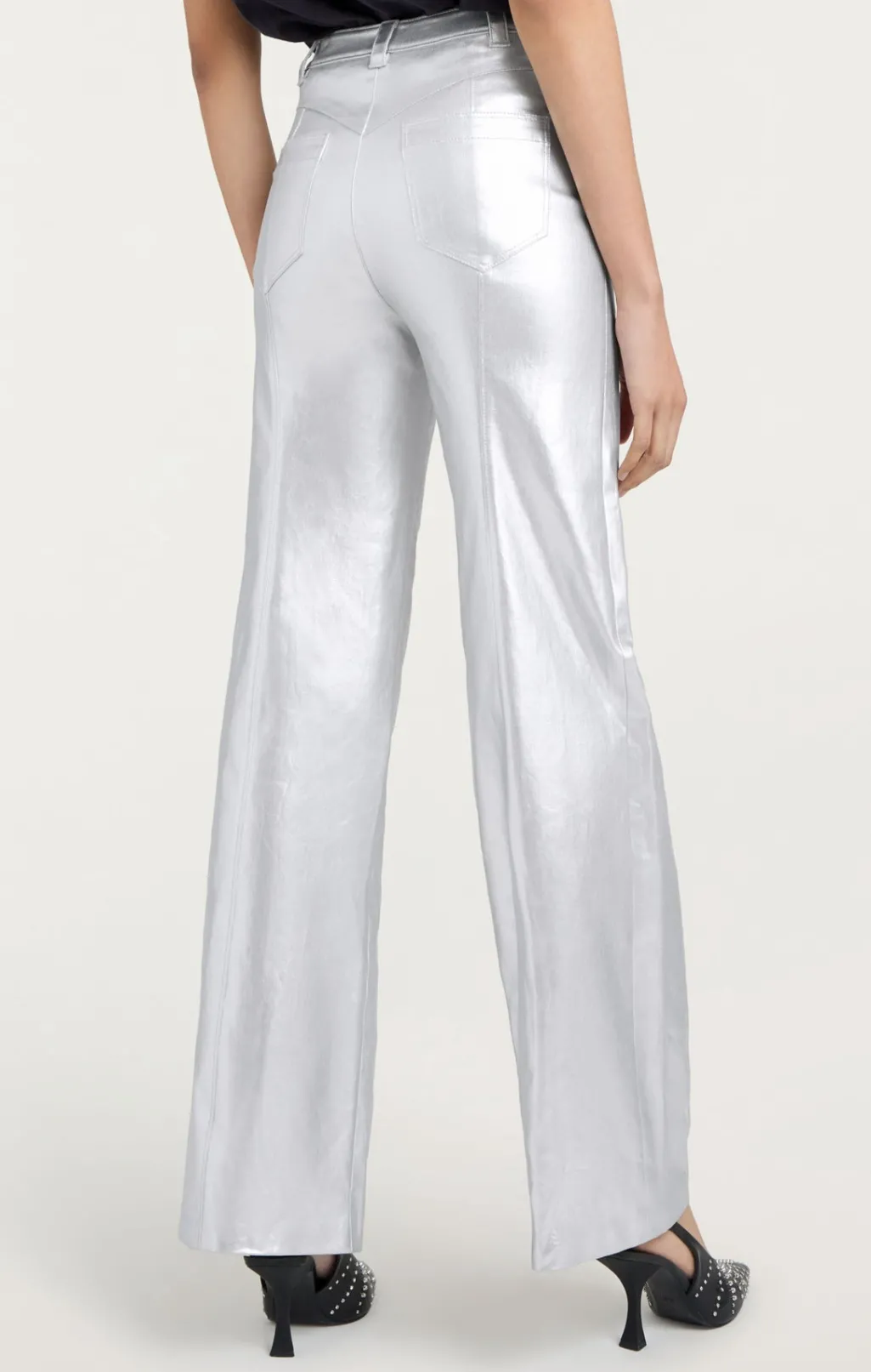 Cinq à Sept Foiled Francine Pant Silver Sale