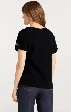 Cinq à Sept Foiled Joyeux Noel Tee Black/Gold