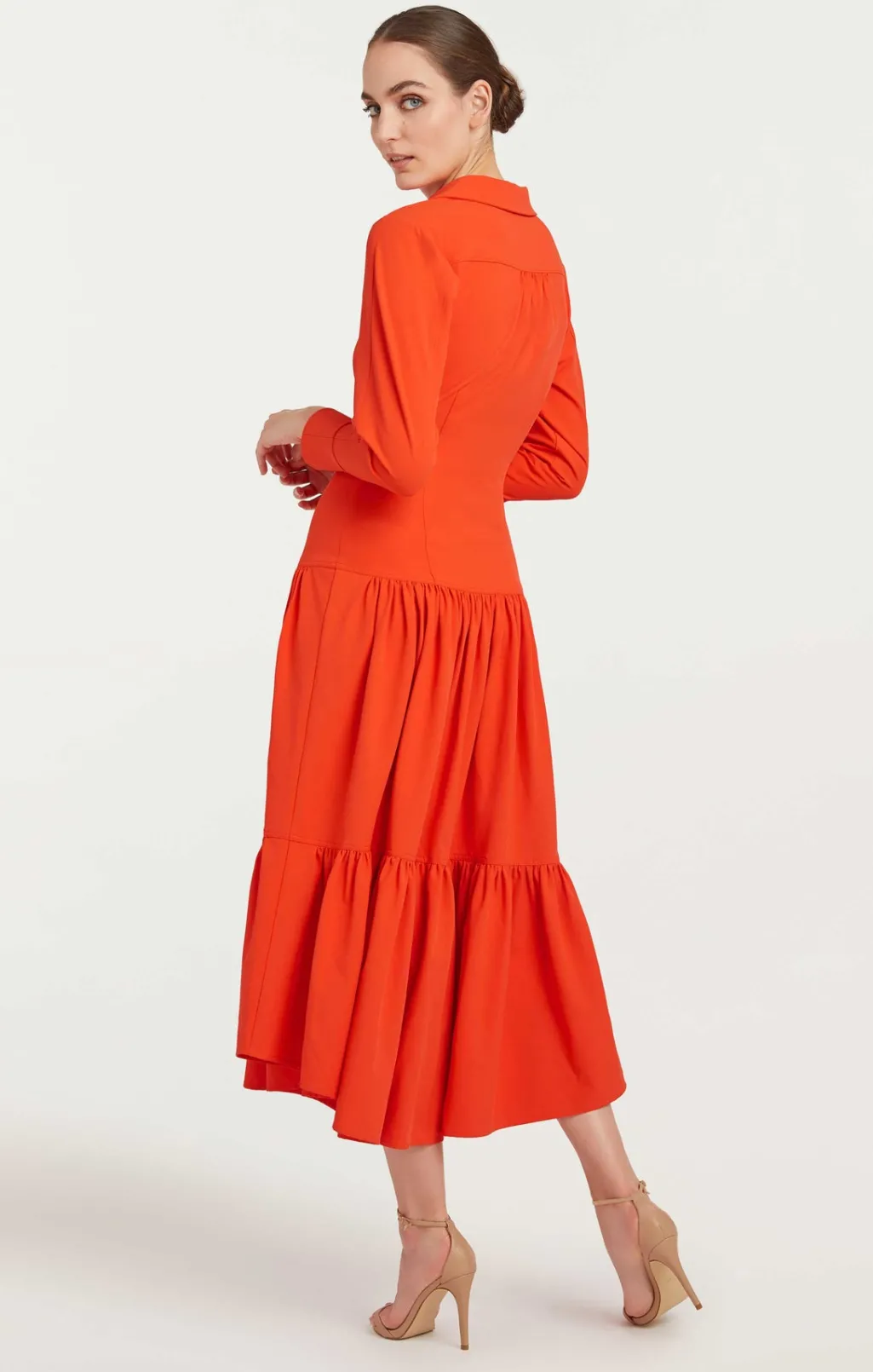 Cinq à Sept Foy Dress Lava Hot