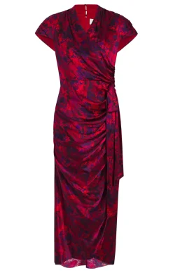 Cinq à Sept Gail Dress MarbledPeoniesDarkRedMulti Online
