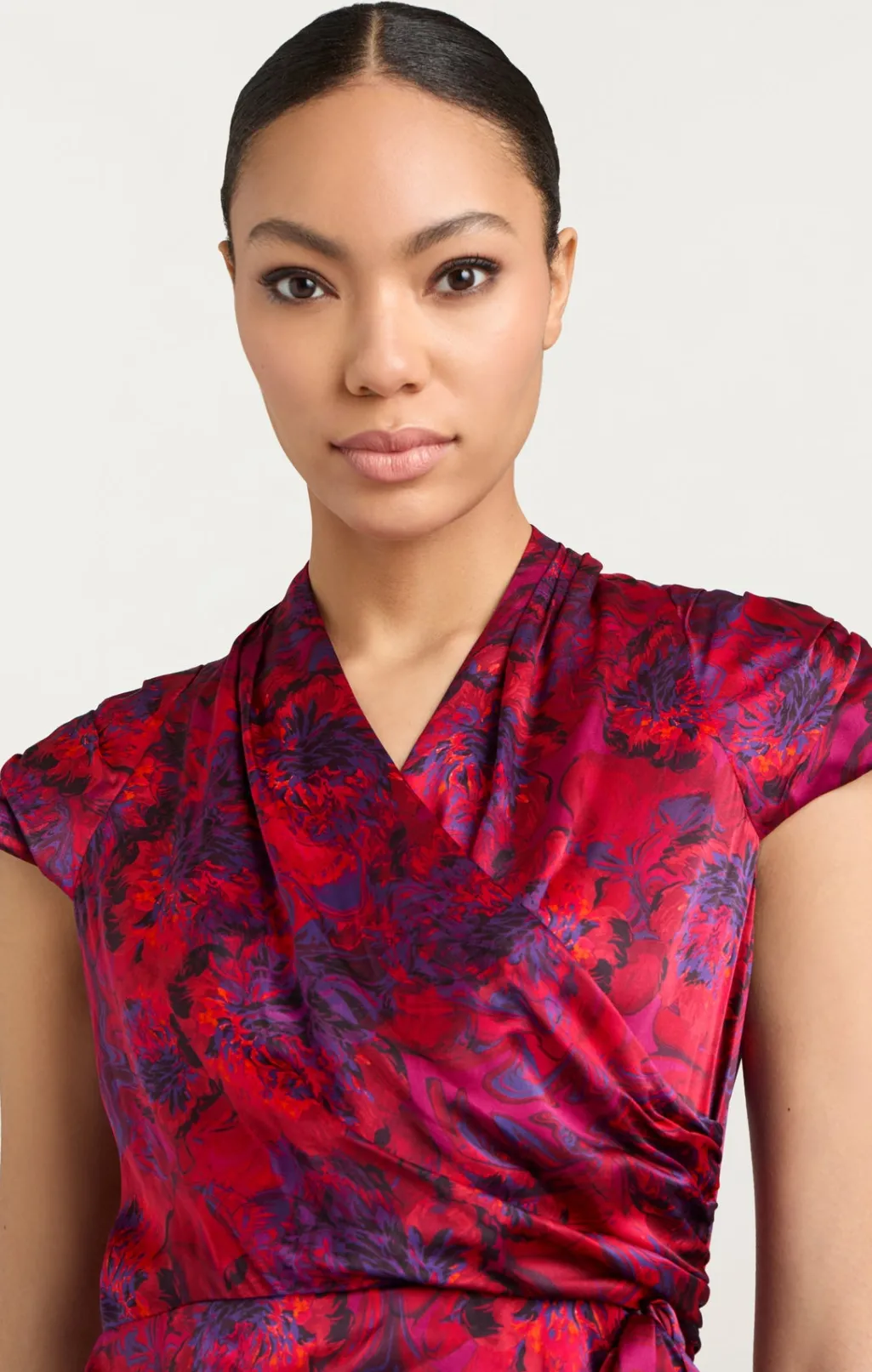 Cinq à Sept Gail Dress MarbledPeoniesDarkRedMulti Online