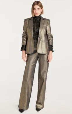 Cinq à Sept Coated Francine Pant Gold
