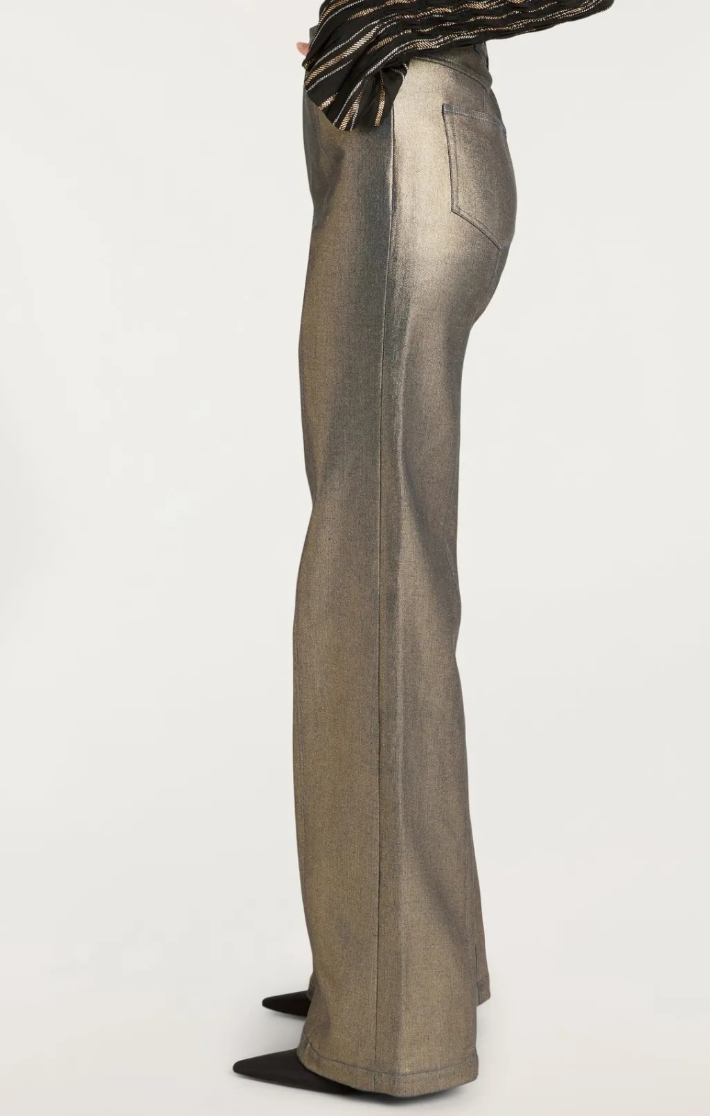 Cinq à Sept Coated Francine Pant Gold