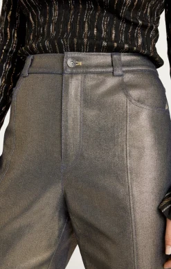 Cinq à Sept Coated Francine Pant Gold