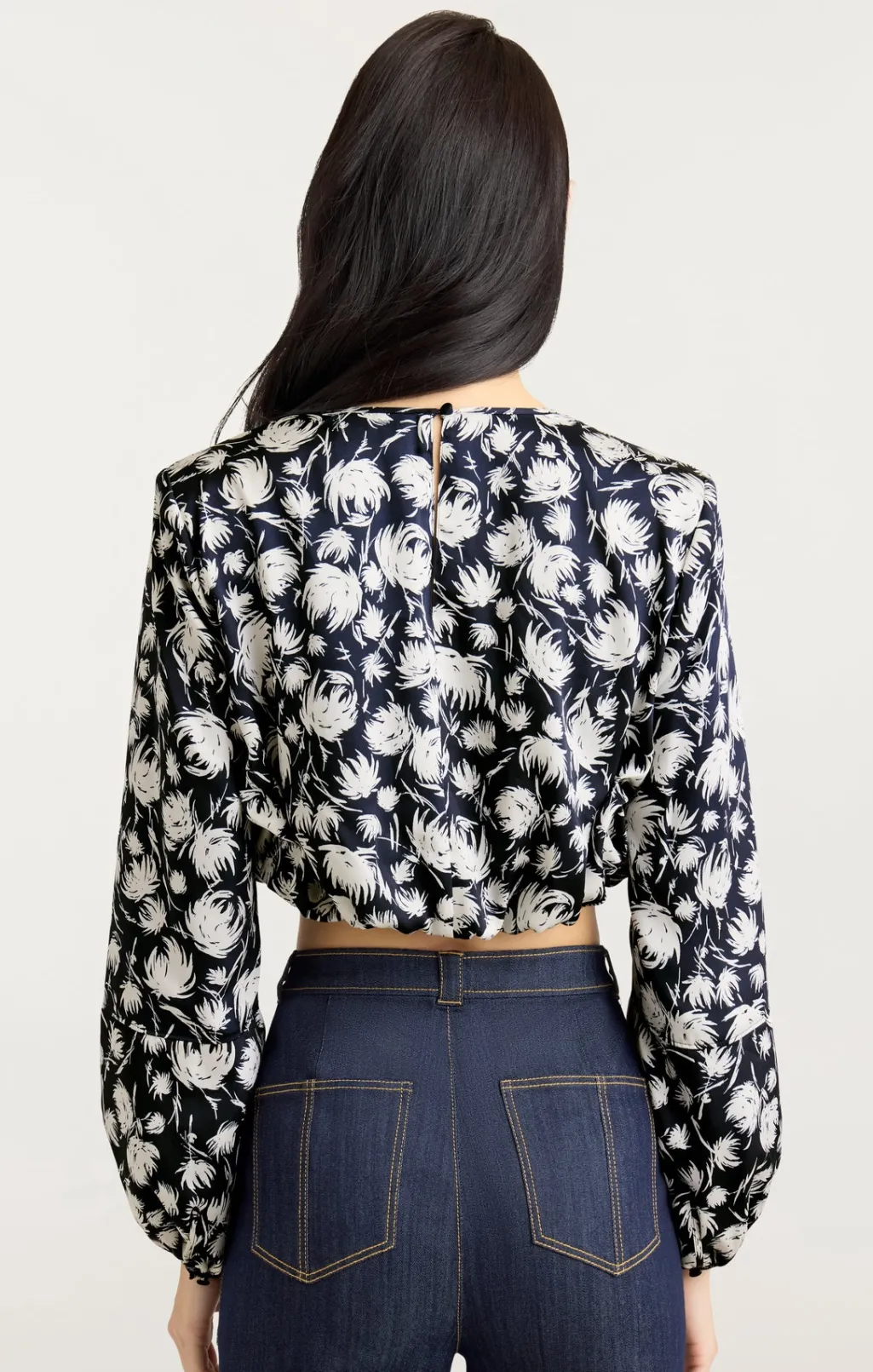 Cinq à Sept Graphic Floral Kamala Top Navy/Ivory Online