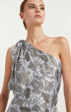 Cinq à Sept Gretchen Dress Frost/blackOlive Discount