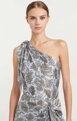 Cinq à Sept Gretchen Dress Frost/blackOlive Discount