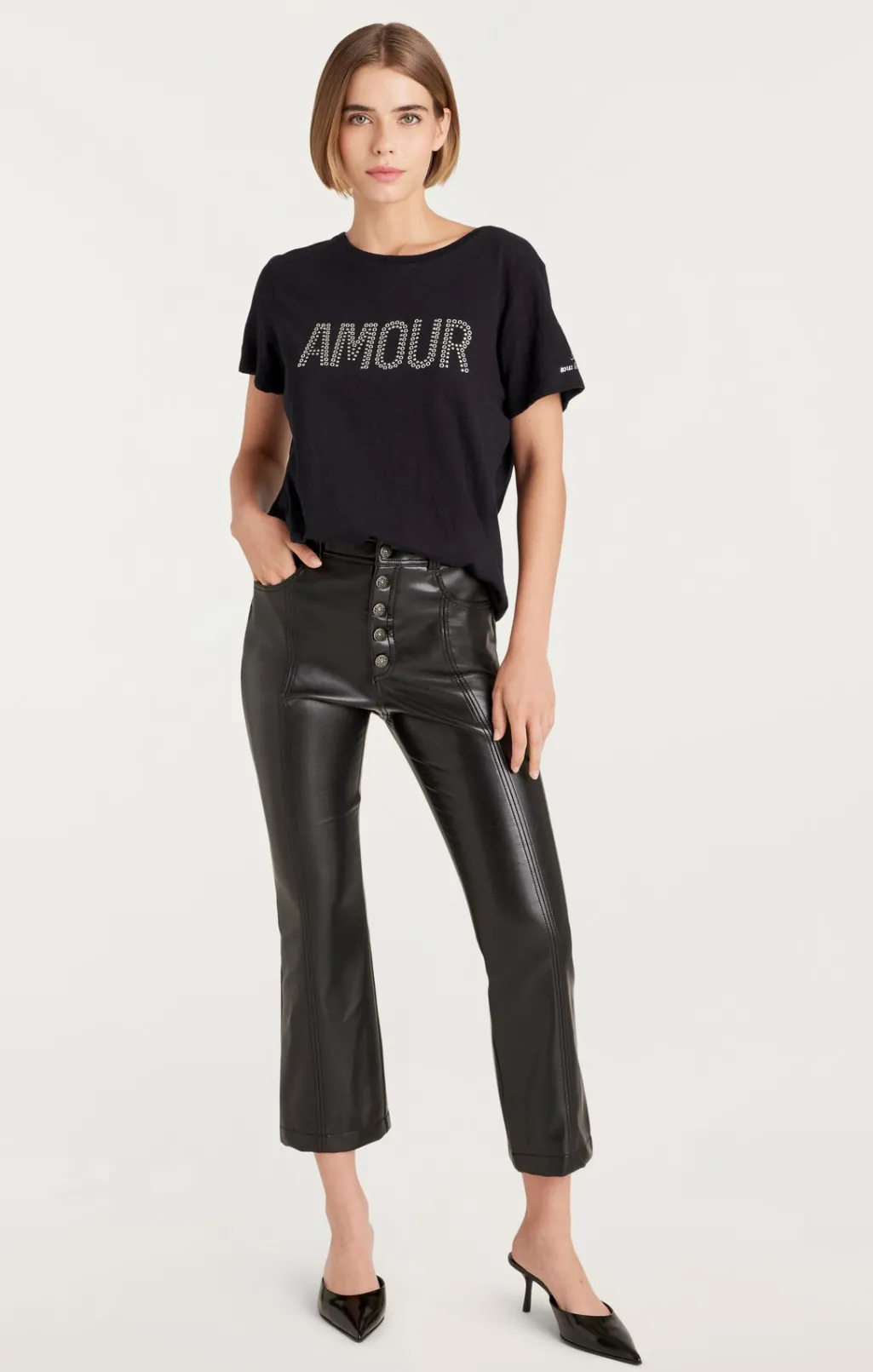 Cinq à Sept Grommet Amour Tee Black Best