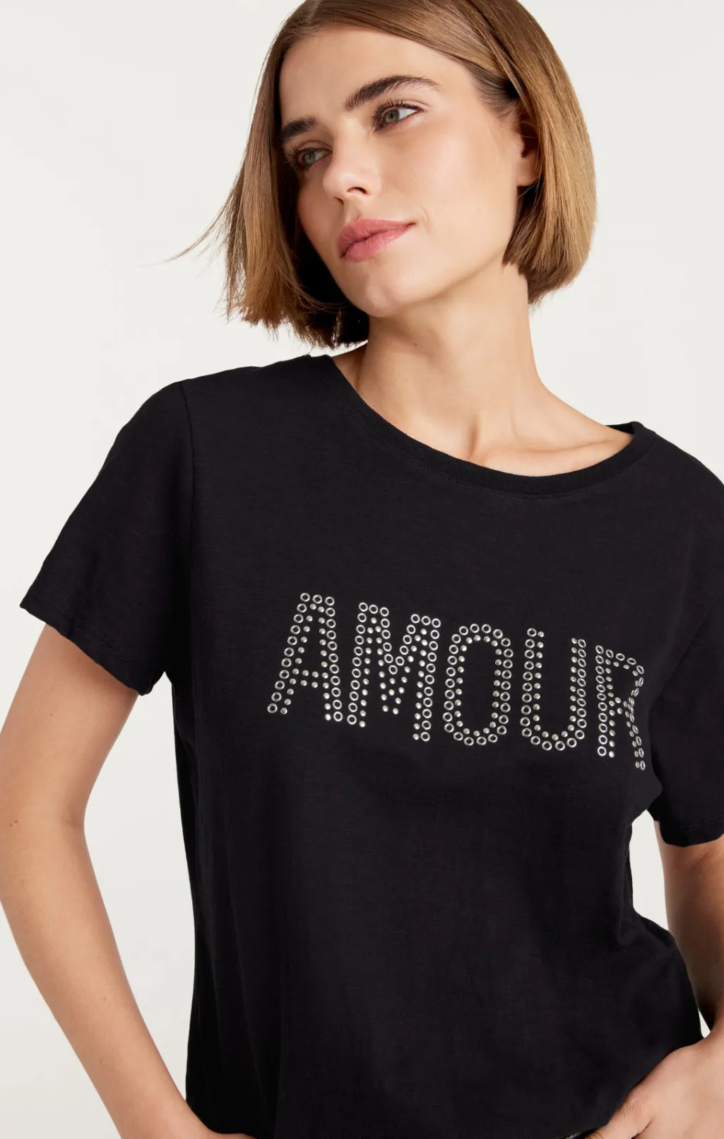 Cinq à Sept Grommet Amour Tee Black Best