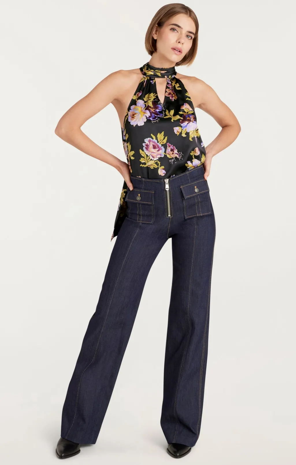 Cinq à Sept Harlow Top BlackMulti Sale