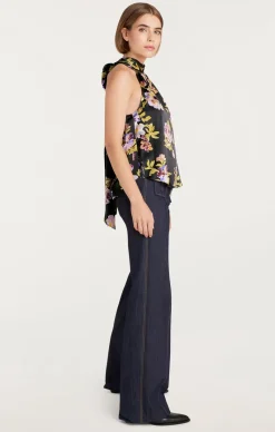 Cinq à Sept Harlow Top BlackMulti Sale