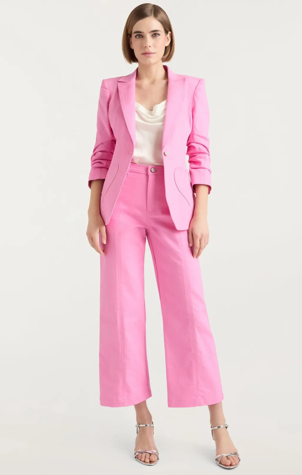Cinq à Sept Heart Embroidery Louisa Blazer Flamingo Online