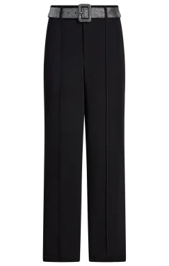 Cinq à Sept Heatset Belt Ester Pant Black