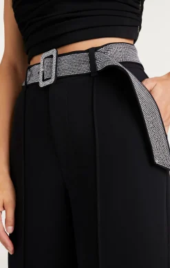 Cinq à Sept Heatset Belt Ester Pant Black