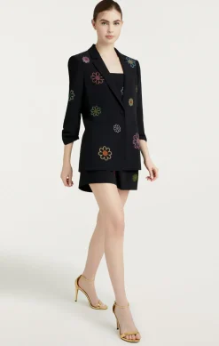 Cinq à Sept Heatset Daisies Khloe Blazer Black Best
