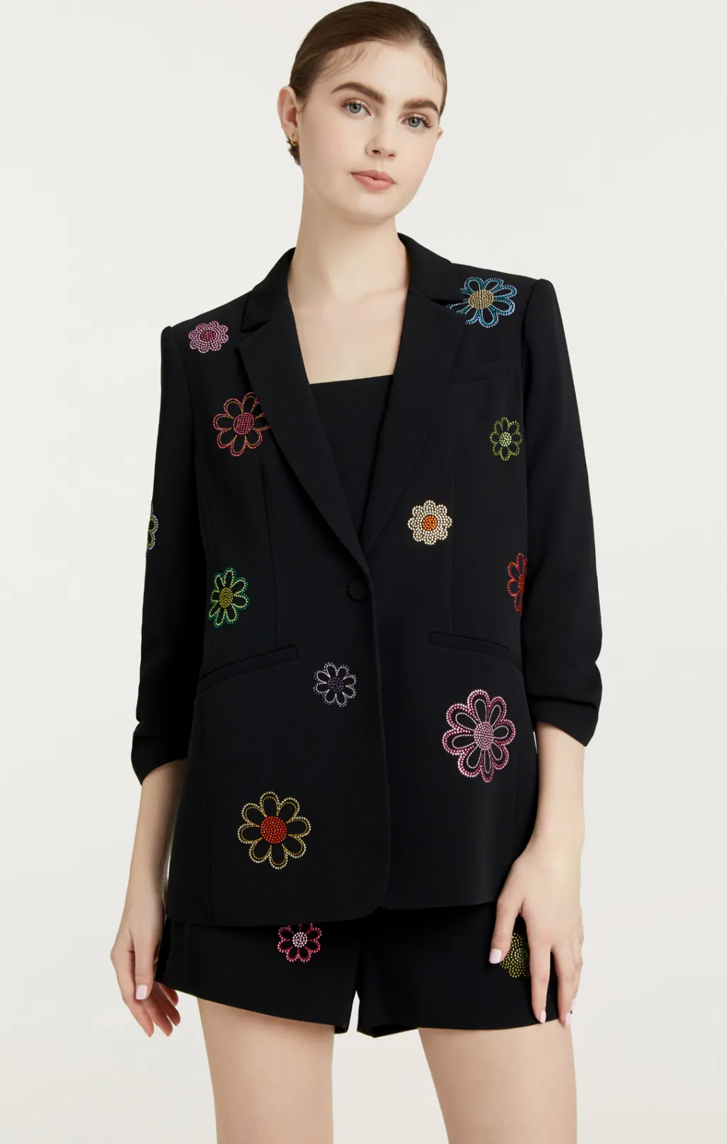Cinq à Sept Heatset Daisies Khloe Blazer Black Best