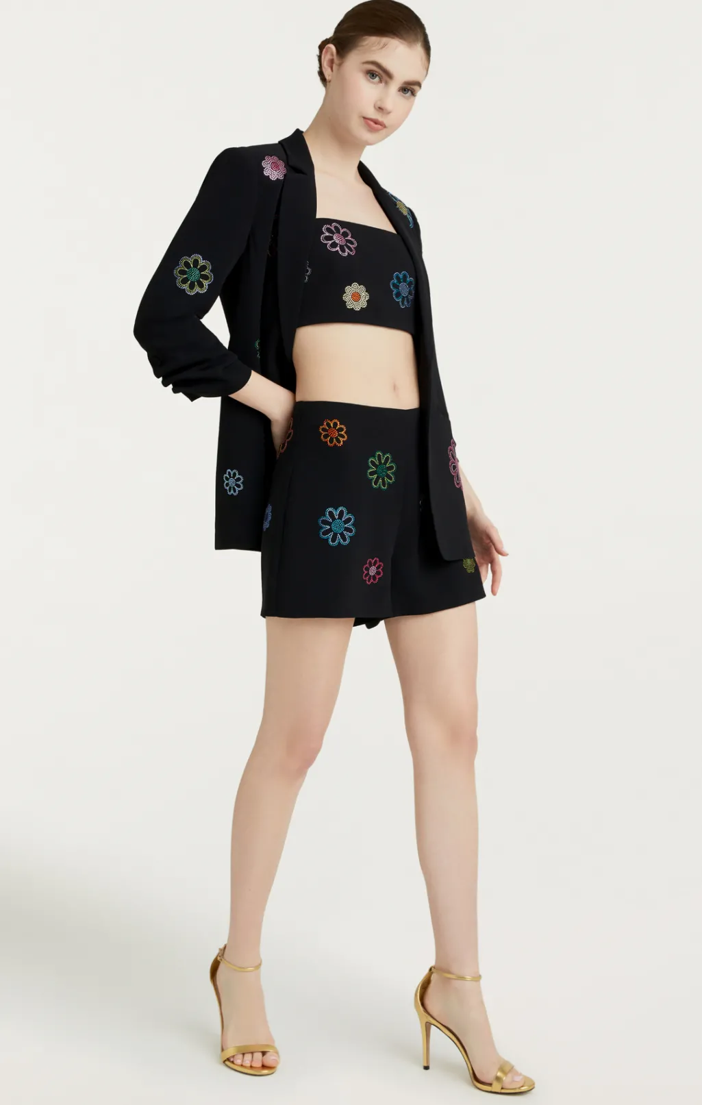 Cinq à Sept Heatset Daisies Khloe Blazer Black Best