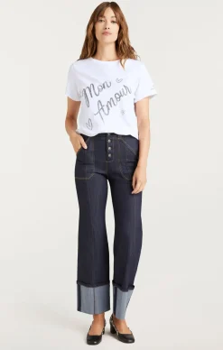 Cinq à Sept Heatset Mon Amour Tee White/Black Discount