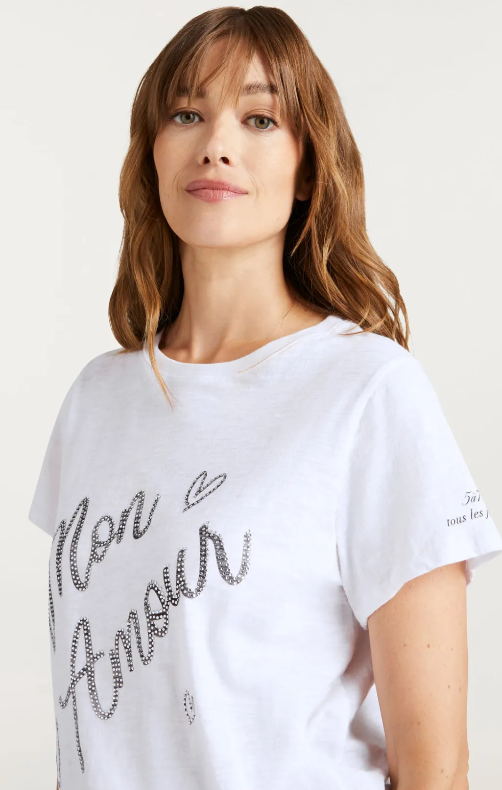 Cinq à Sept Heatset Mon Amour Tee White/Black Discount