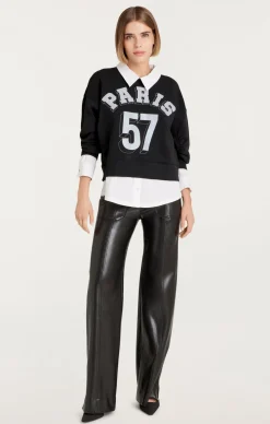 Cinq à Sept Heatset Paris 57 Justina Pullover Black/White Best