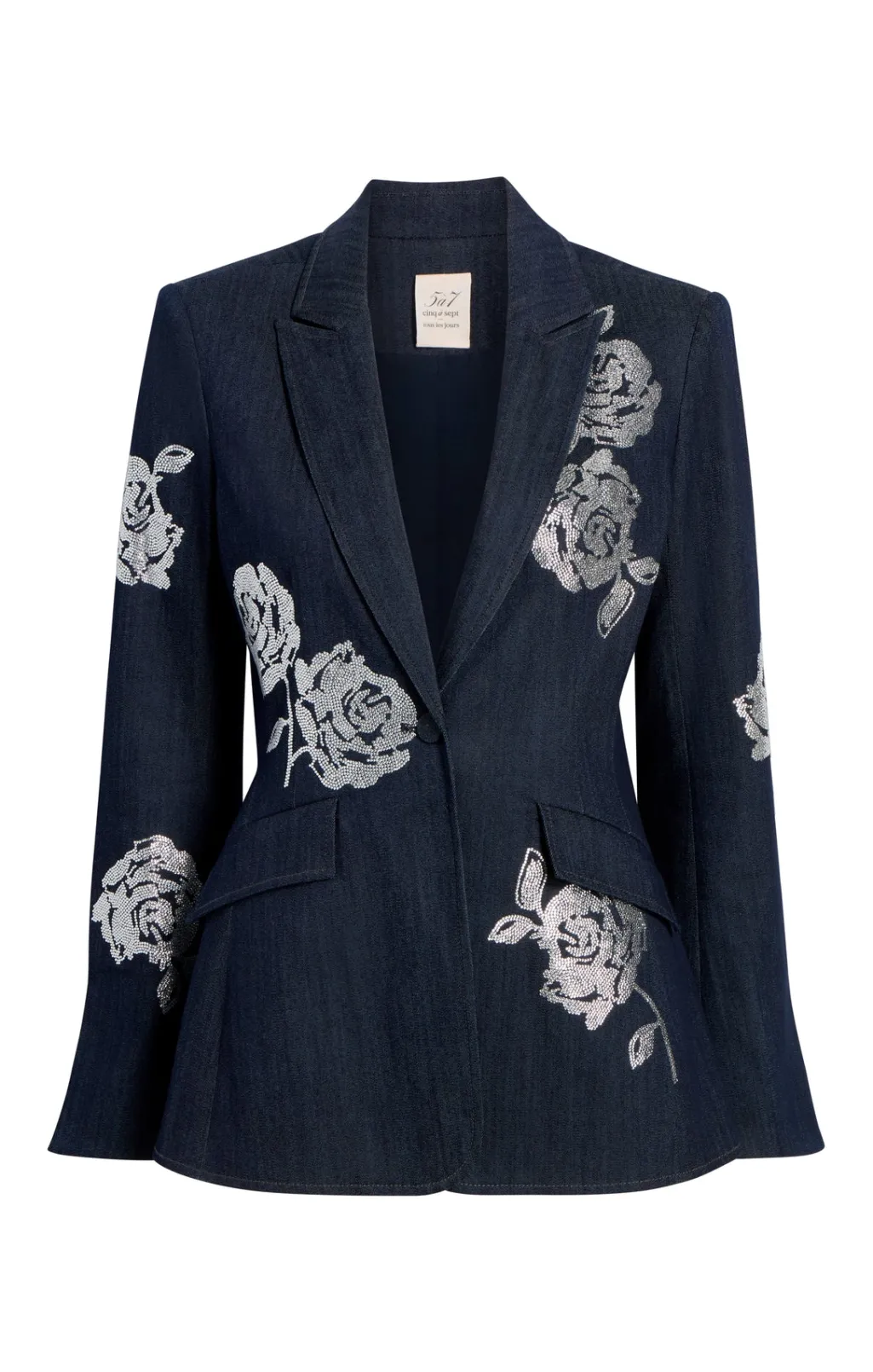 Cinq à Sept Heatset Roses Cheyenne Blazer Indigo Hot