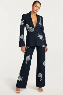 Cinq à Sept Heatset Roses Cheyenne Blazer Indigo Hot