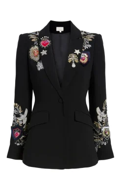 Cinq à Sept Heritage Patch Cheyenne Blazer BlackMulti Hot