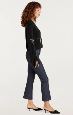 Cinq à Sept Heritage Patch Tasha Pullover BlackMulti