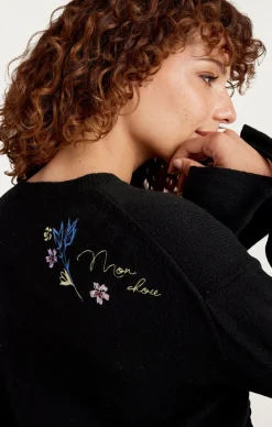 Cinq à Sept Heritage Patch Tasha Pullover BlackMulti