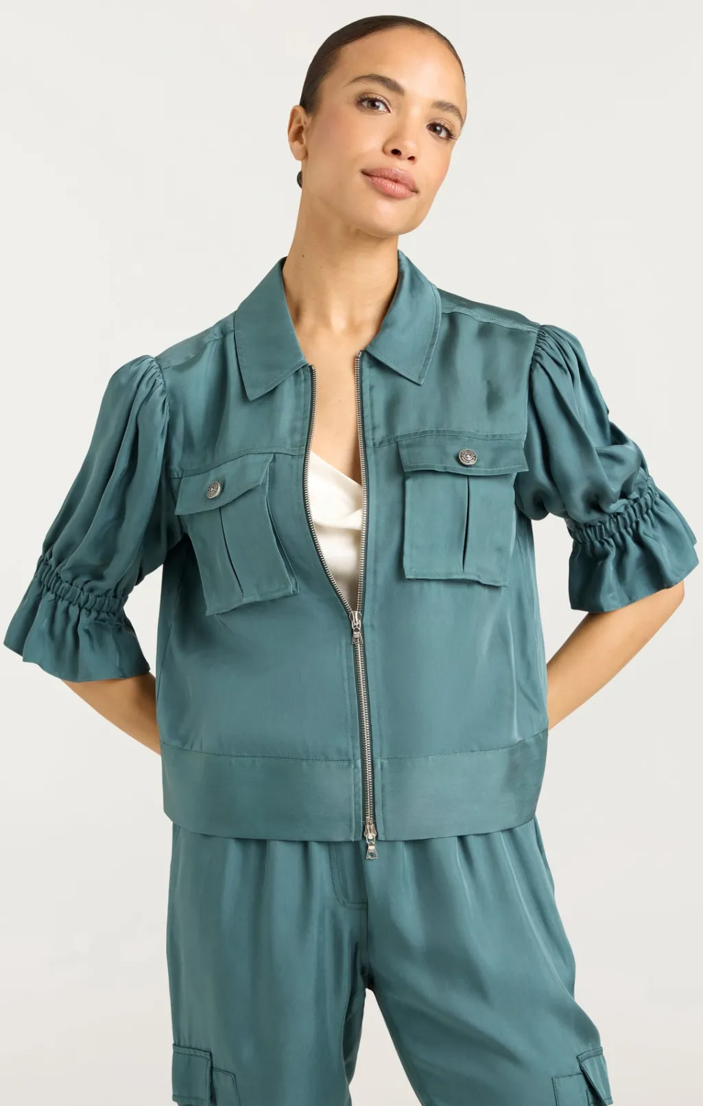 Cinq à Sept Holly Jacket GreenOnyx Sale