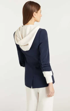 Cinq à Sept Hooded Khloe Blazer Navy/Ivory Hot
