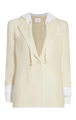 Cinq à Sept Hooded Khloe Blazer Plaster/white Best