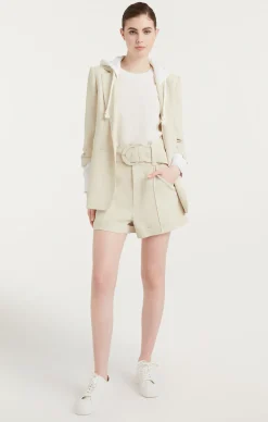 Cinq à Sept Hooded Khloe Blazer Plaster/white Best