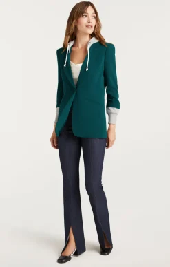 Cinq à Sept Hooded Khloe Jacket GreenOnyx New