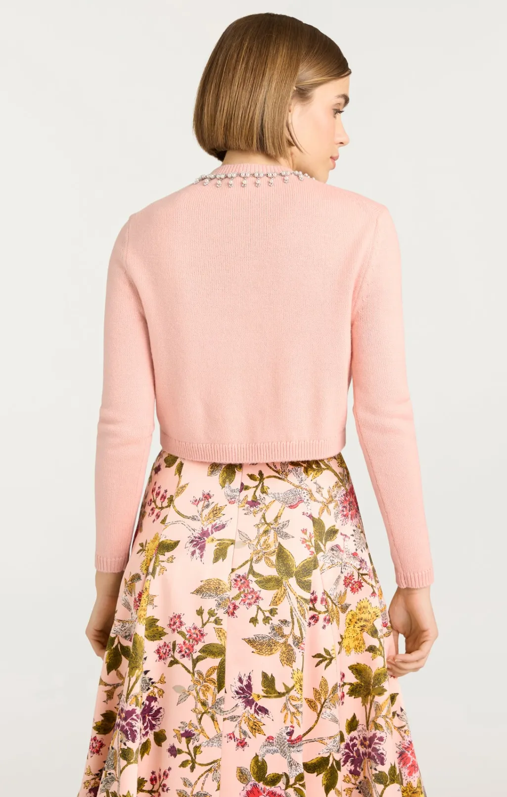 Cinq à Sept Isolde Embroidered Cardigan SoftPinkMulti Outlet