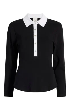 Cinq à Sept Jaden Top Black/white Sale