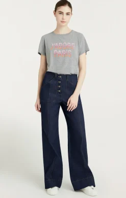 Cinq à Sept Jadore Paris Tee HeatherGrey-multi Online