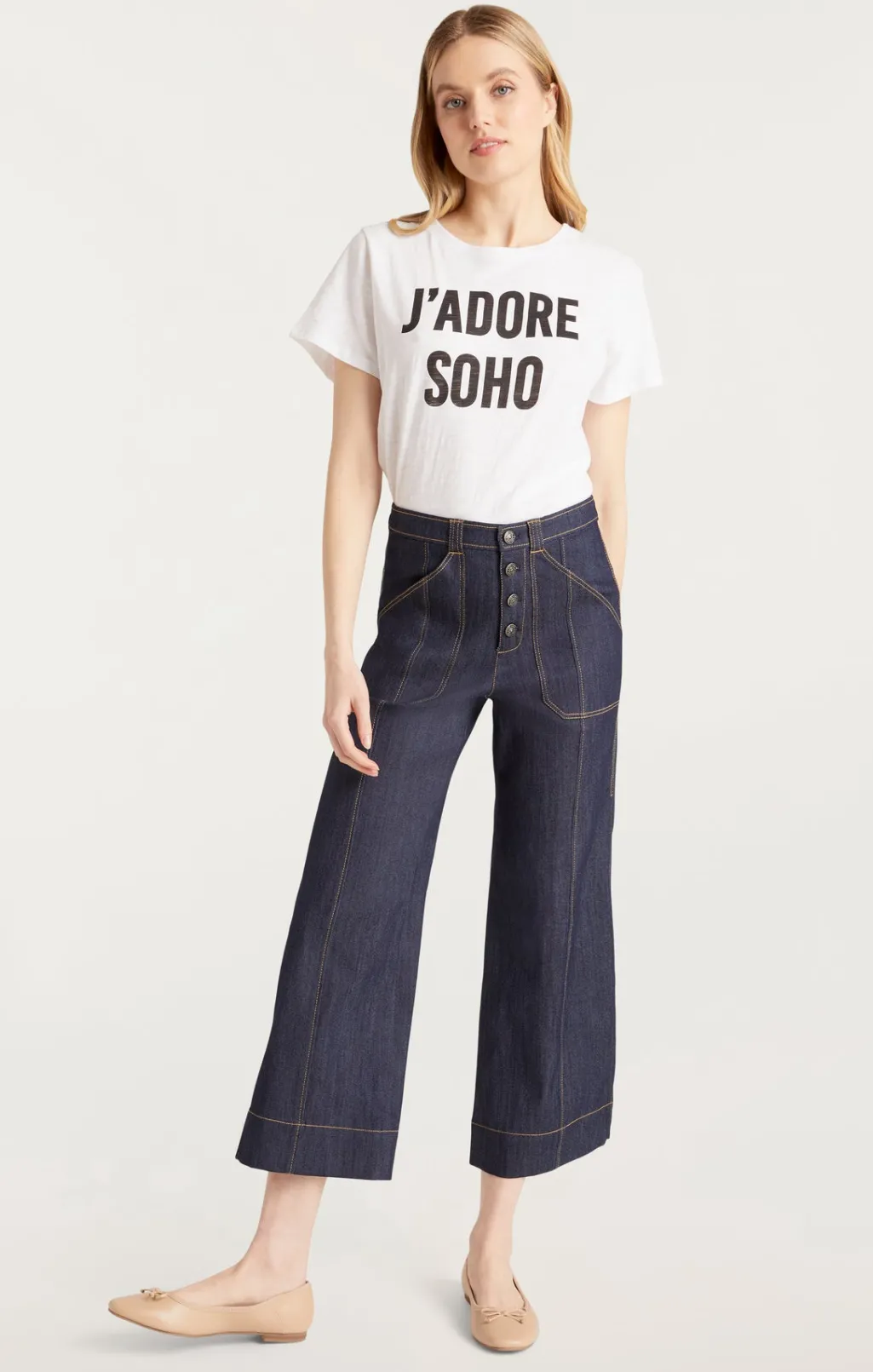 Cinq à Sept J'adore Soho Tee White/black Outlet