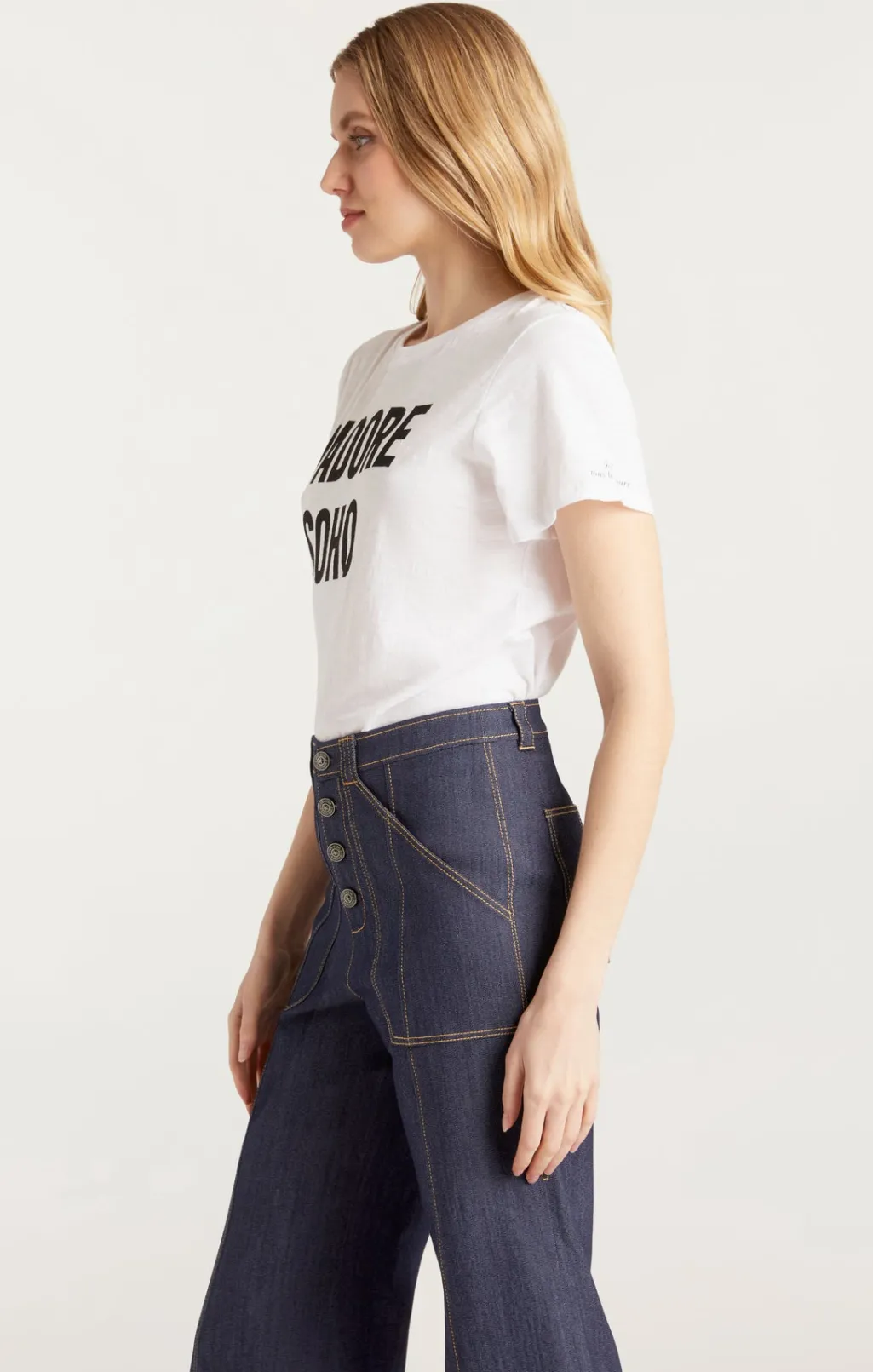 Cinq à Sept J'adore Soho Tee White/black Outlet