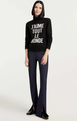 Cinq à Sept J'aime Tout Le Monde Turtleneck Black-white Best