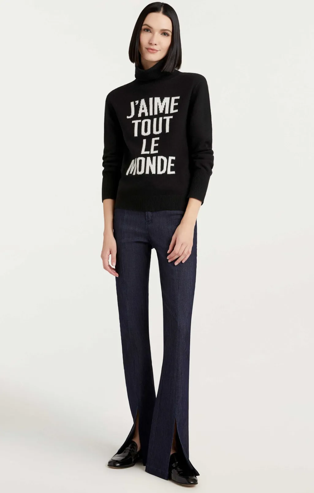Cinq à Sept J'aime Tout Le Monde Turtleneck Black-white Best
