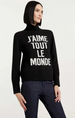 Cinq à Sept J'aime Tout Le Monde Turtleneck Black-white Best