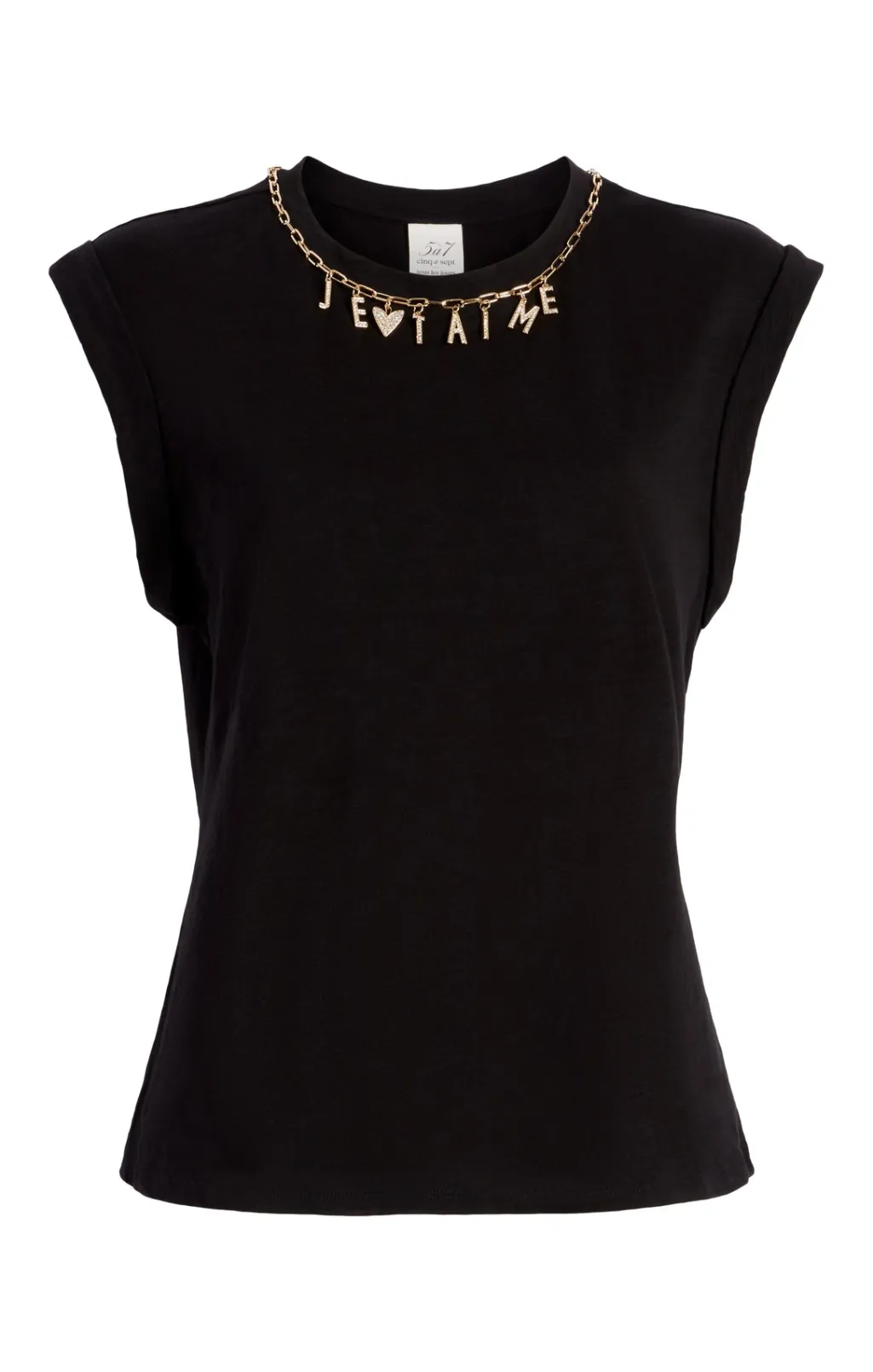 Cinq à Sept Je T'aime Necklace Bella Tee Black Online