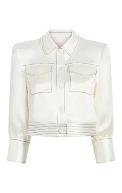 Cinq à Sept Jenson Jacket Ivory/black Clearance