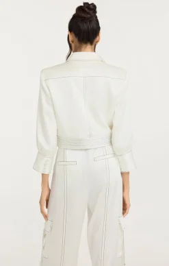 Cinq à Sept Jenson Jacket Ivory/black Clearance