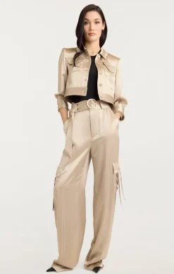Cinq à Sept Jenson Jacket Khaki/ivory Outlet
