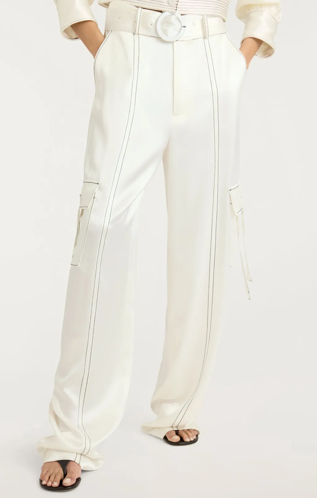 Cinq à Sept Jenson Pant Ivory/Black Best