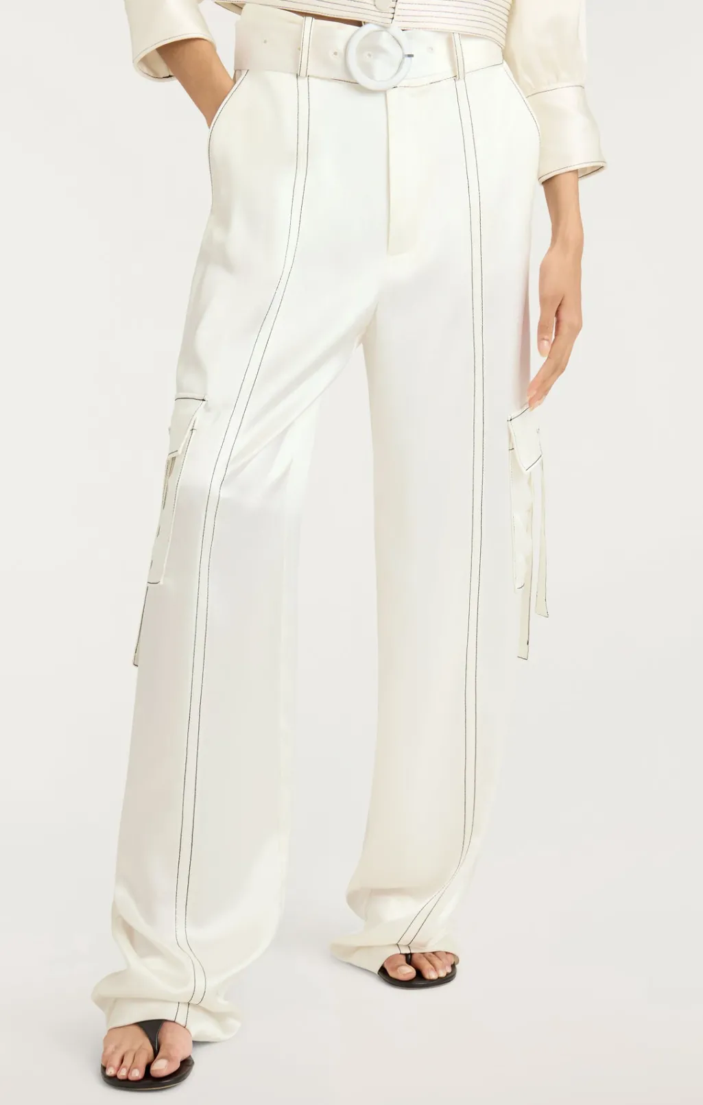 Cinq à Sept Jenson Pant Ivory/Black Best